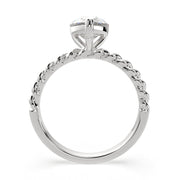 Renata Pear Cut Solitaire Rope Engagement Ring Setting - Nivetta